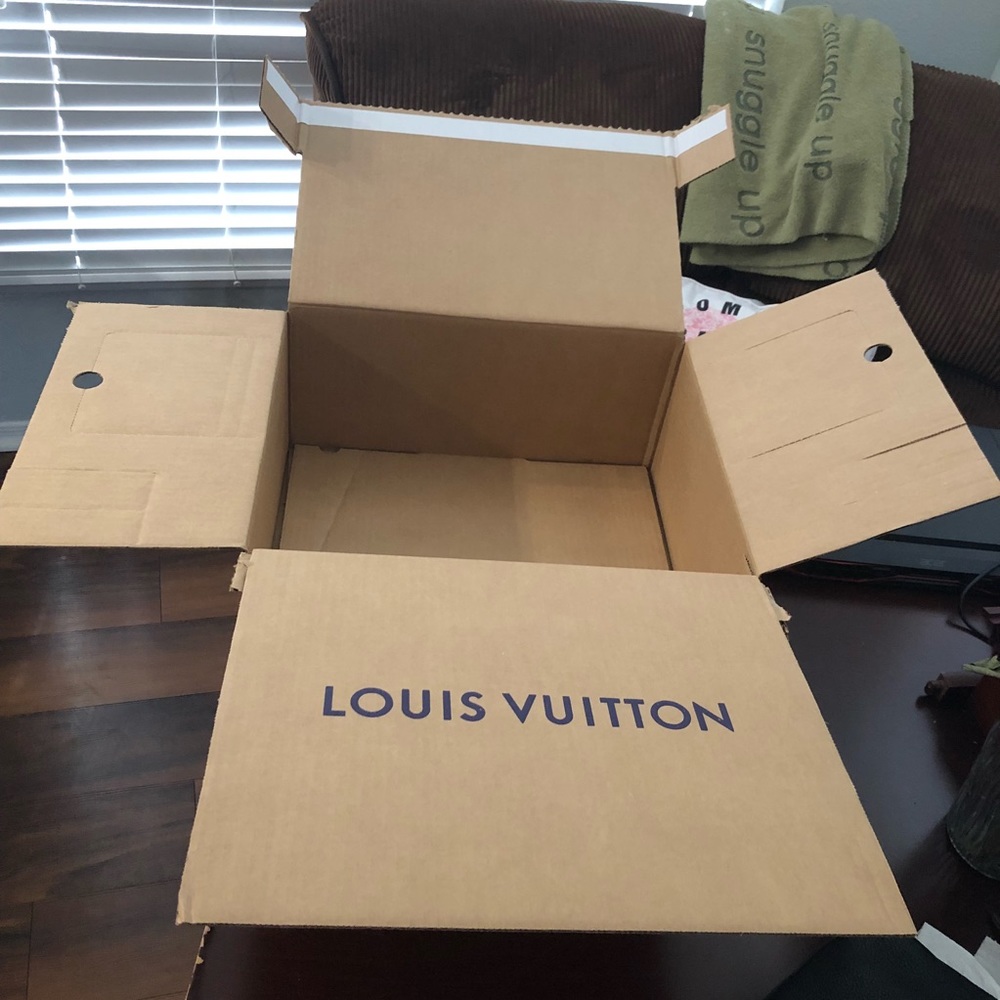 Louis Vuitton cardboard box.